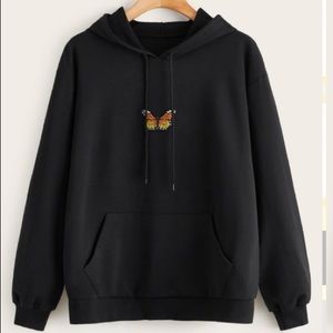 black butterfly hoodie
